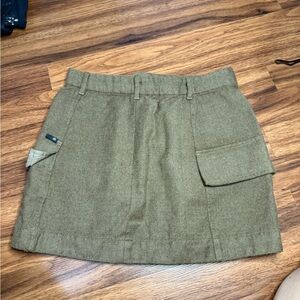 AG Adriano Goldschmied Khaki Mini Skirt